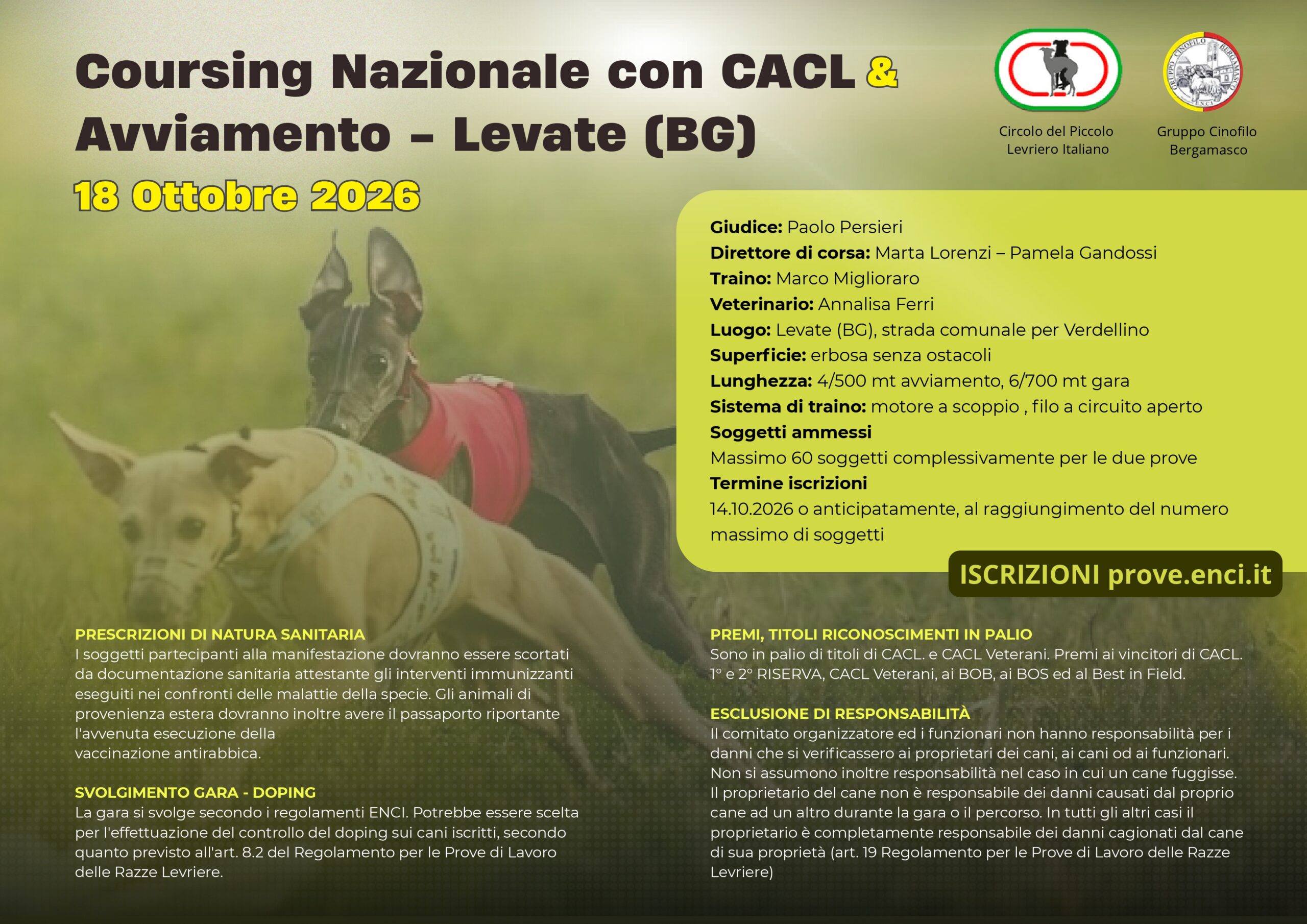 Coursing Nazionale con CACL Levate (BG)
